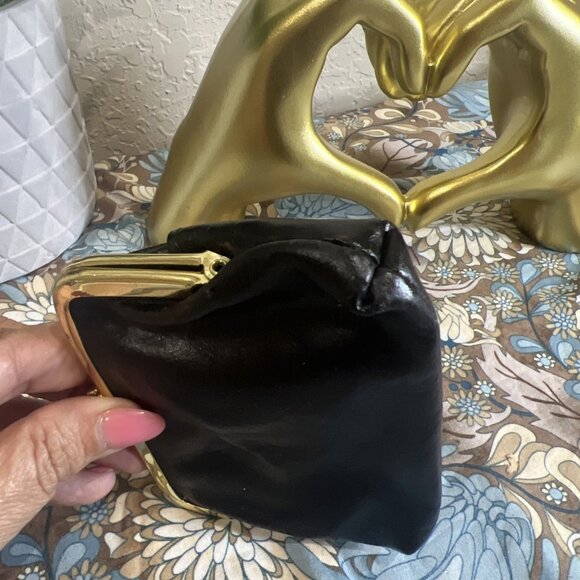 Vintage Buxton Triple Frame Coin Purse And Kiss-lock Vintage Black Coin Purse - Picture 11 of 16
